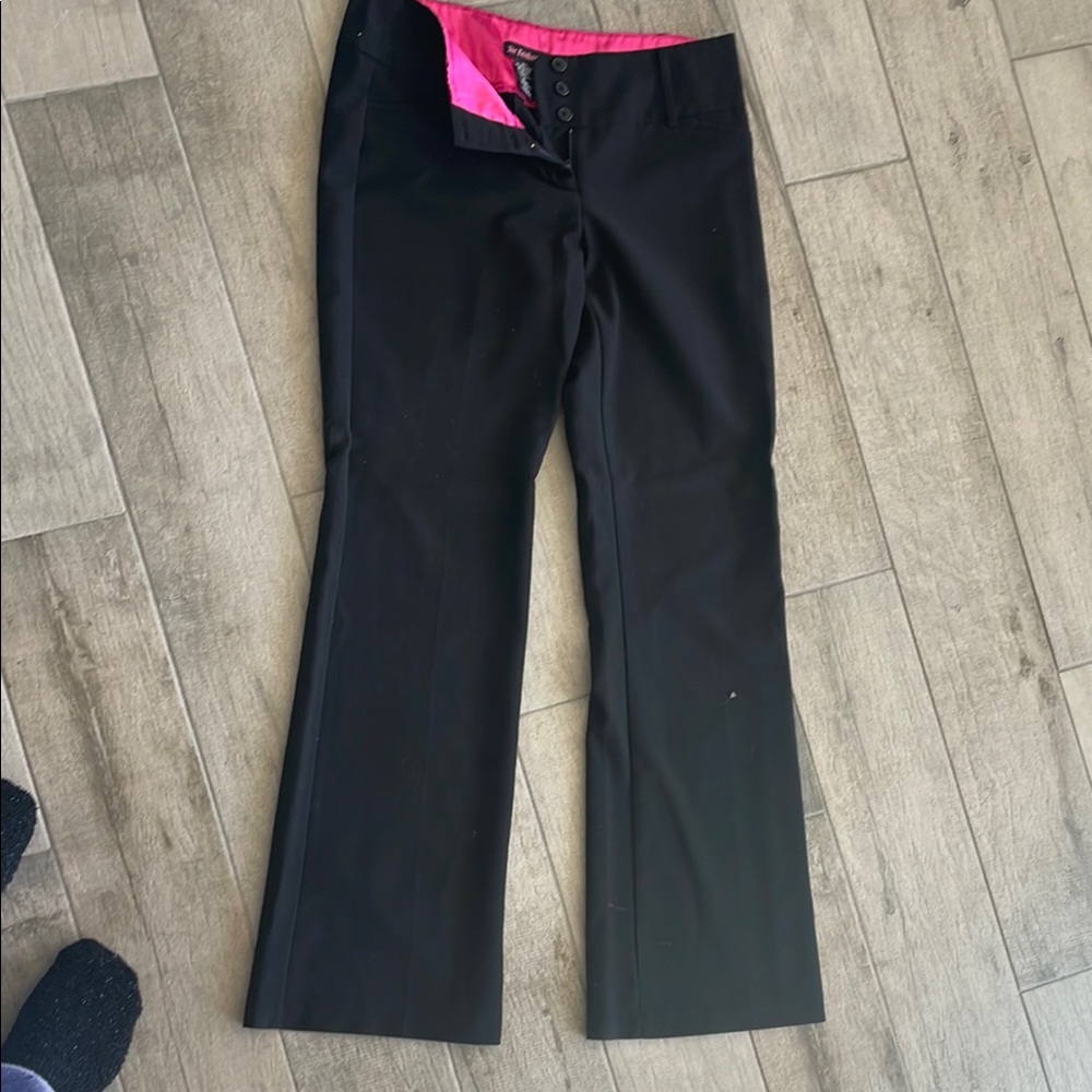 Joe Benbasset Black Trousers with Pink Lining